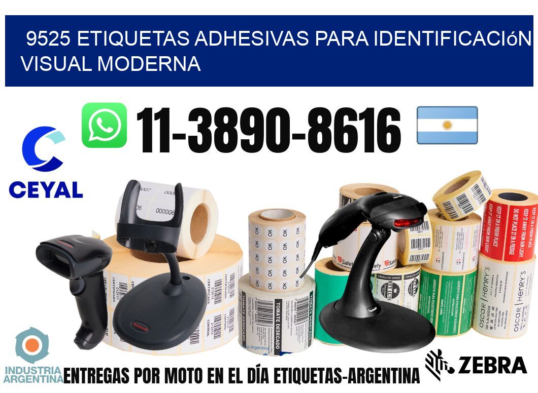 9525 Etiquetas adhesivas para identificación visual moderna