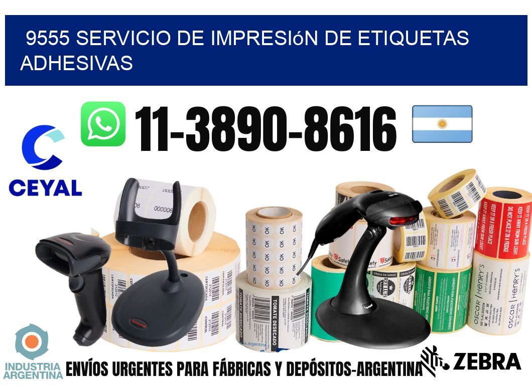 9555 Servicio de impresión de etiquetas adhesivas
