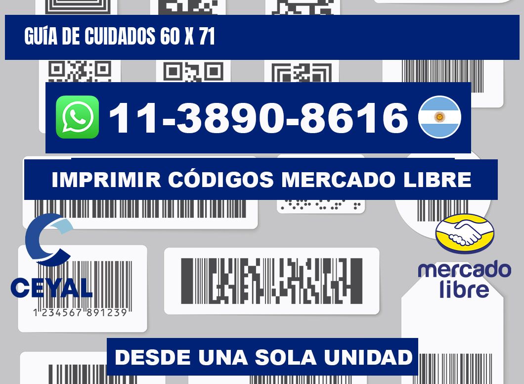 Guía de cuidados 60 x 71