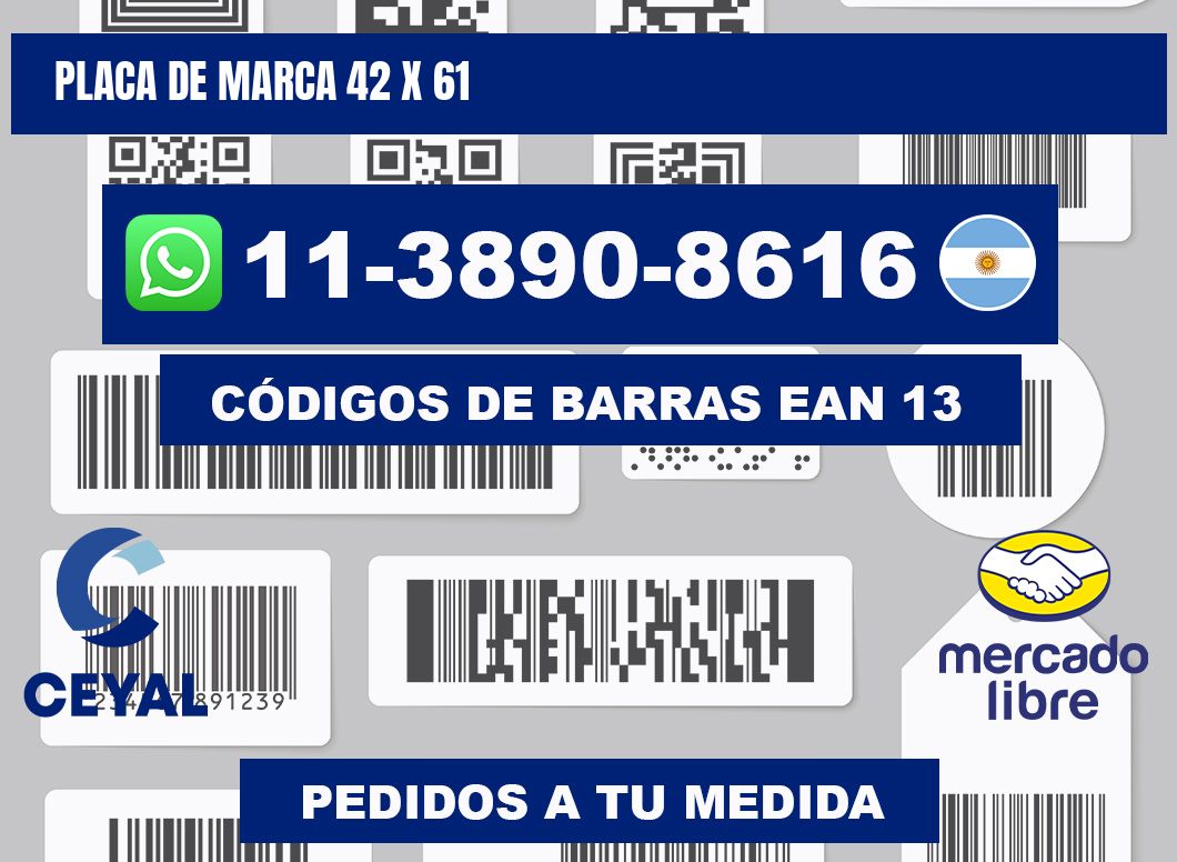 Placa de marca 42 x 61