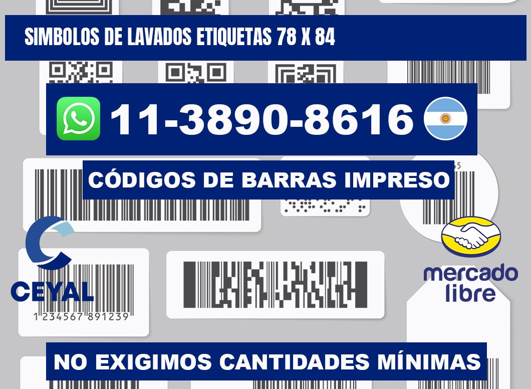 SIMBOLOS DE LAVADOS ETIQUETAS 78 x 84