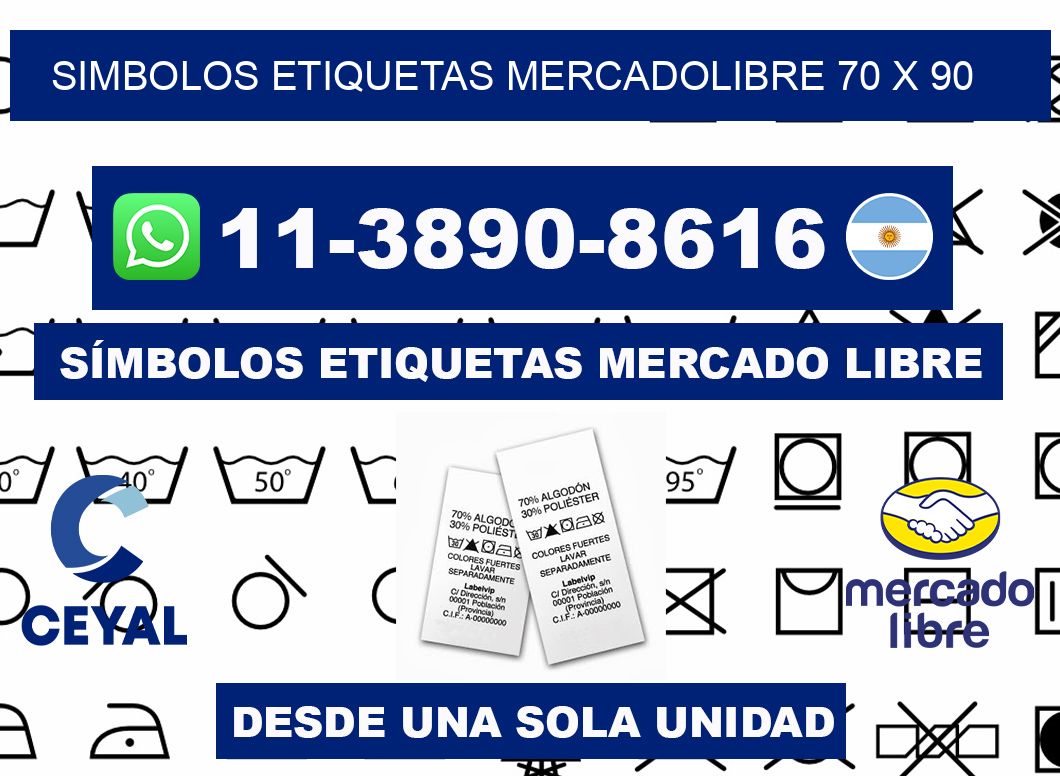 SIMBOLOS ETIQUETAS MERCADOLIBRE 70 x 90