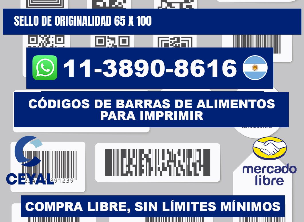 Sello de originalidad 65 x 100