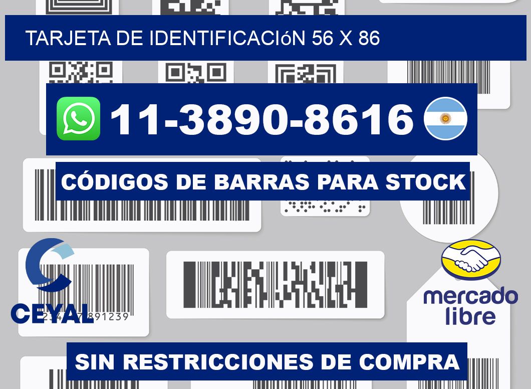 Tarjeta de identificación 56 x 86