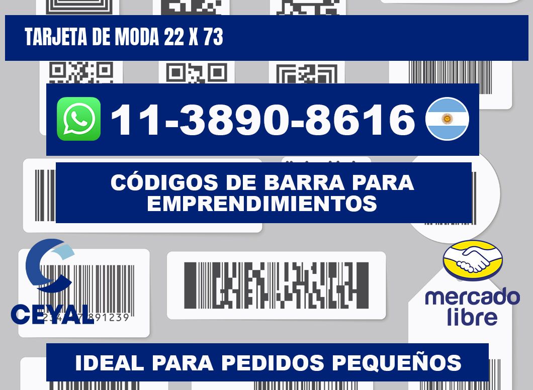 Tarjeta de moda 22 x 73