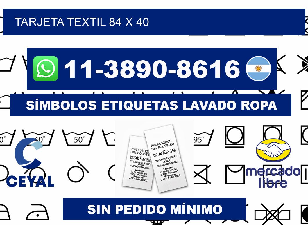 Tarjeta textil 84 x 40
