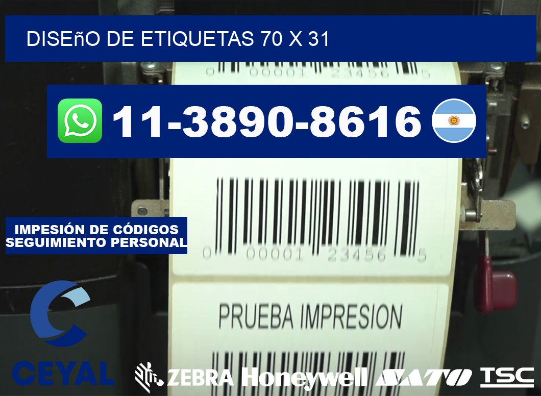 diseño de etiquetas 70 x 31