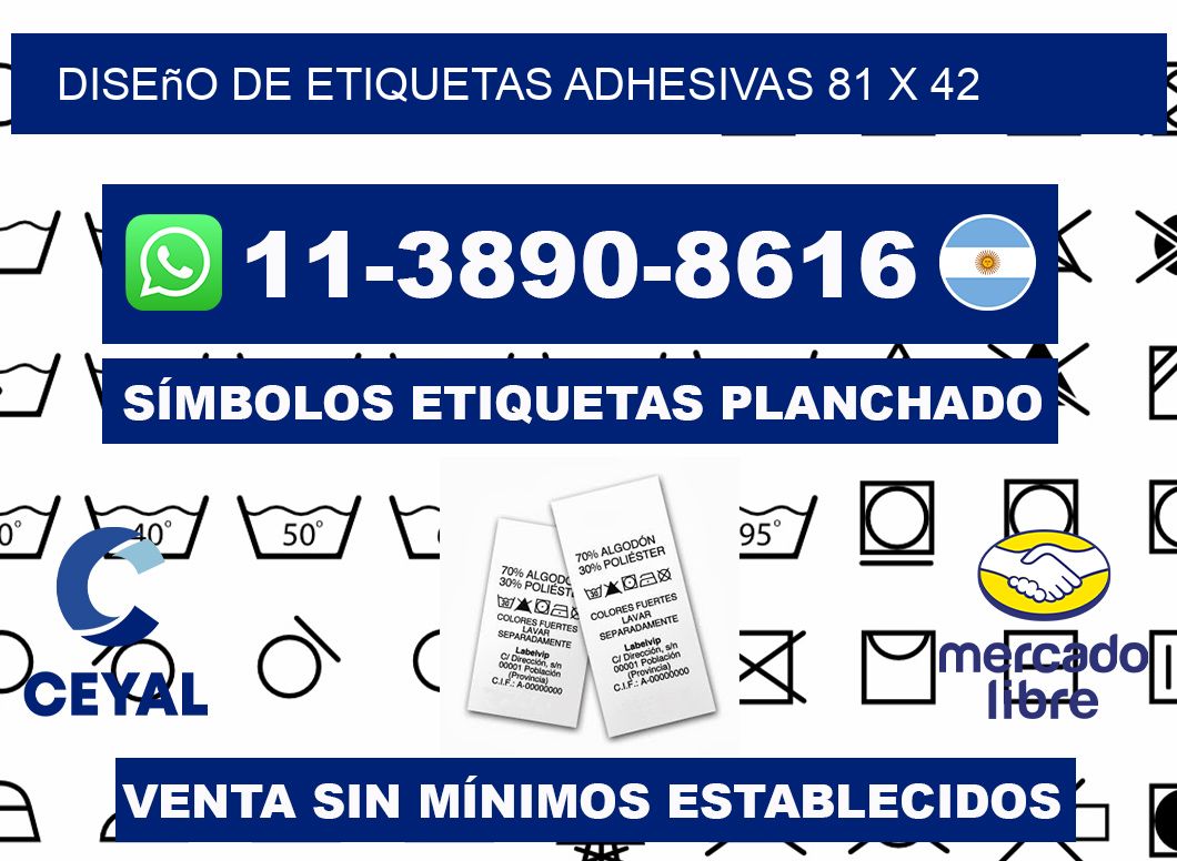 diseño de etiquetas adhesivas 81 x 42