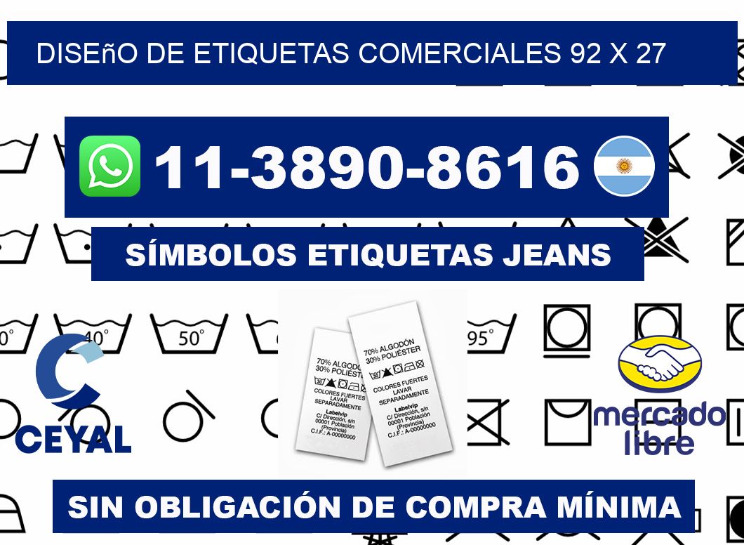 diseño de etiquetas comerciales 92 x 27