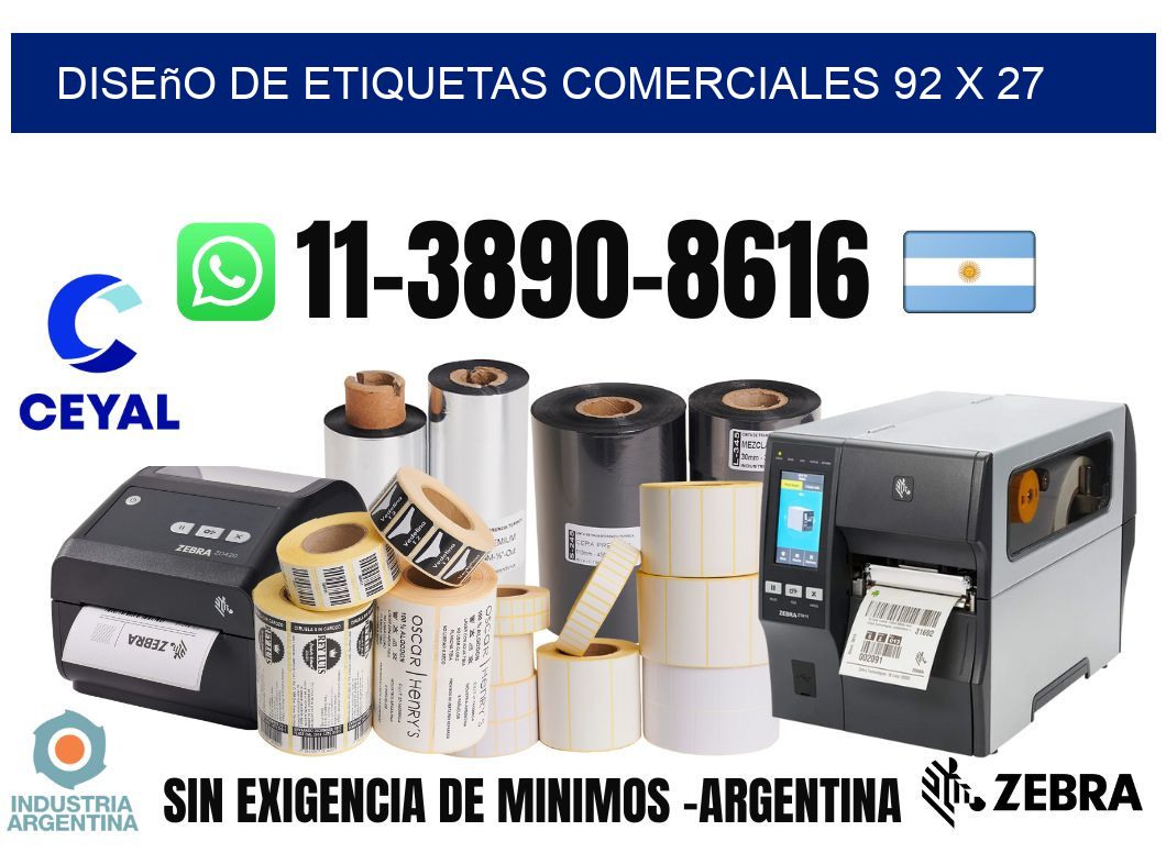diseño de etiquetas comerciales 92 x 27