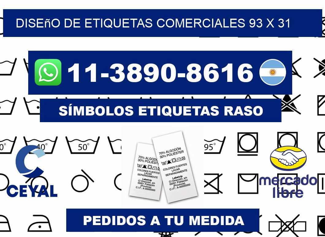 diseño de etiquetas comerciales 93 x 31
