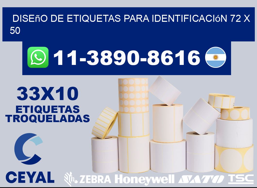 diseño de etiquetas para identificación 72 x 50