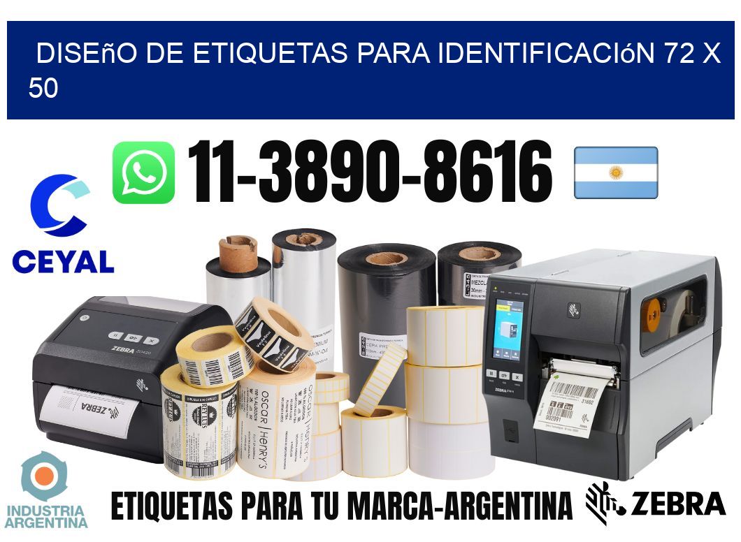 diseño de etiquetas para identificación 72 x 50
