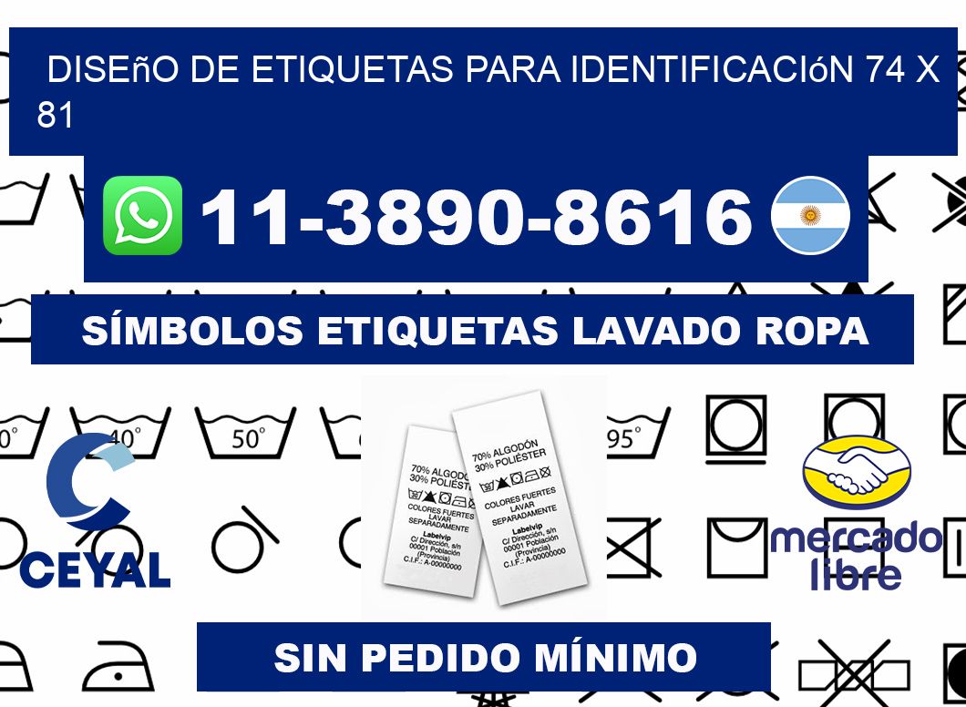 diseño de etiquetas para identificación 74 x 81