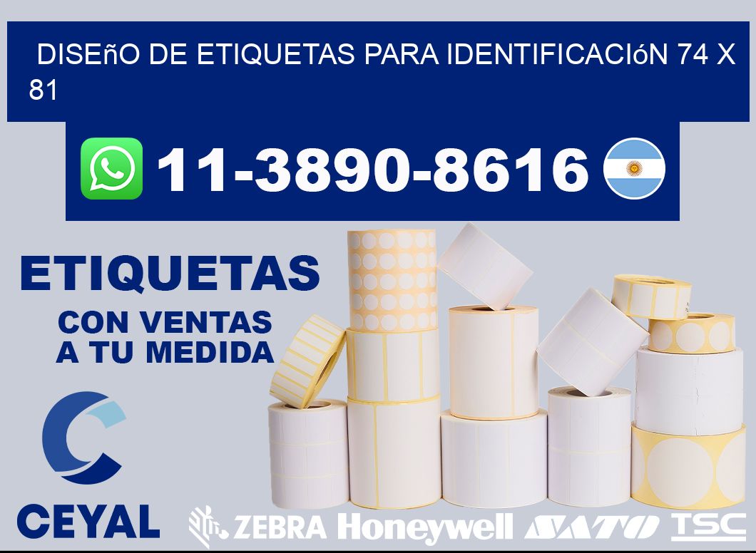 diseño de etiquetas para identificación 74 x 81