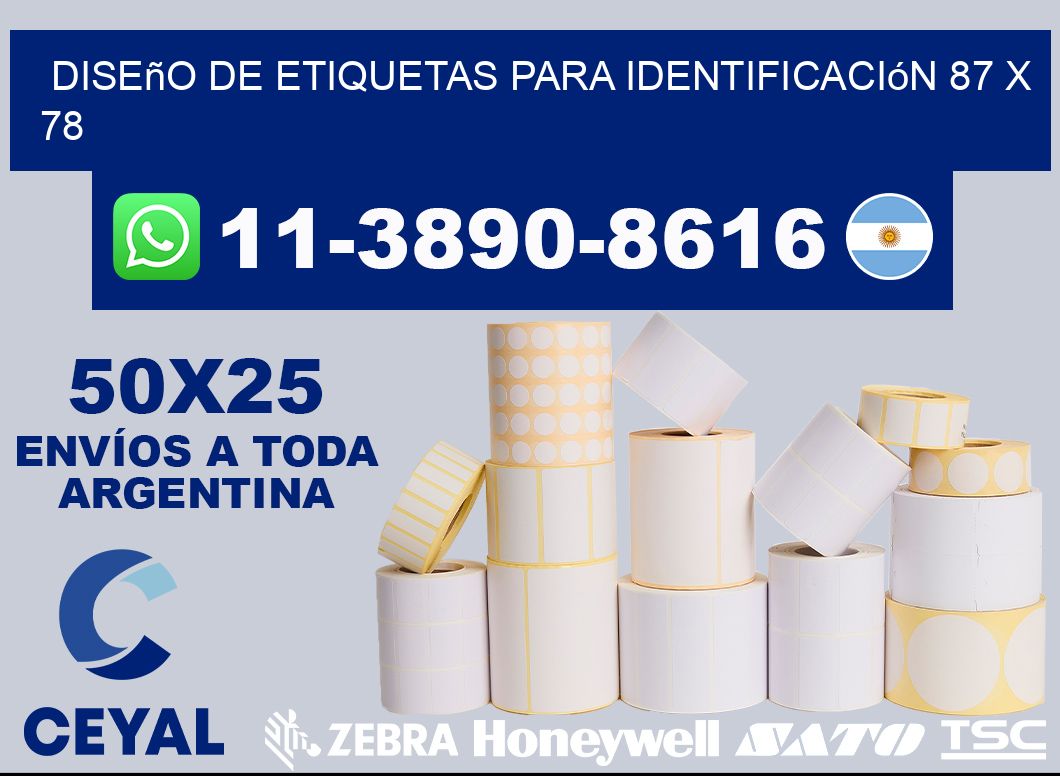 diseño de etiquetas para identificación 87 x 78