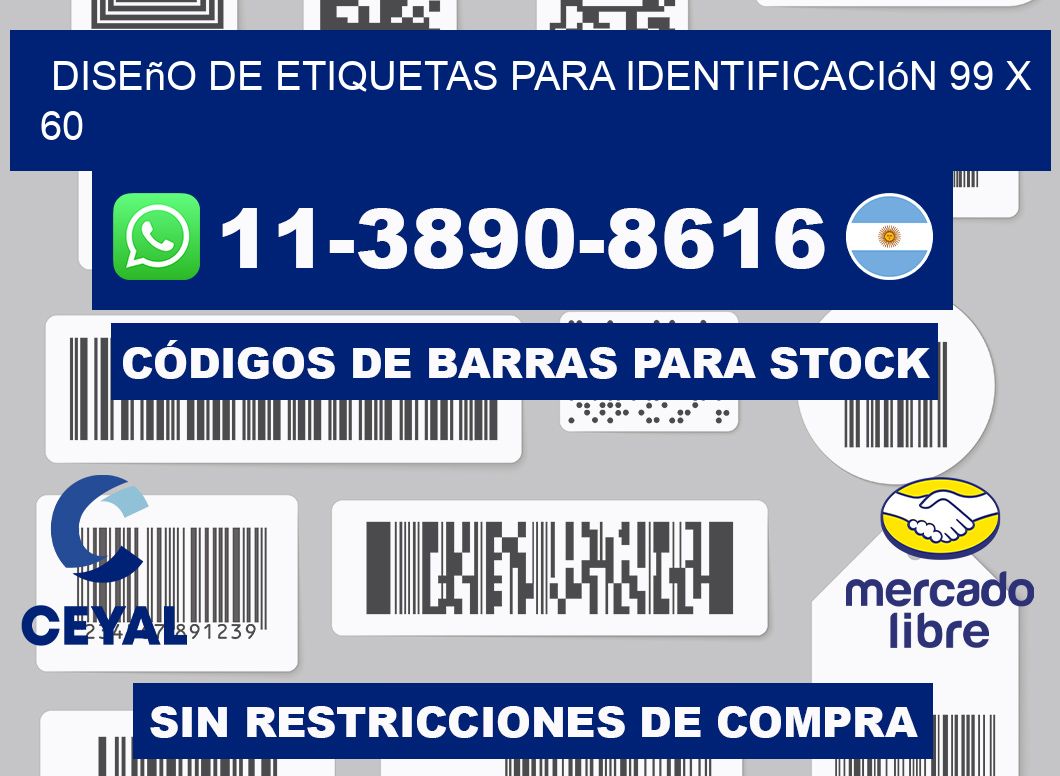 diseño de etiquetas para identificación 99 x 60