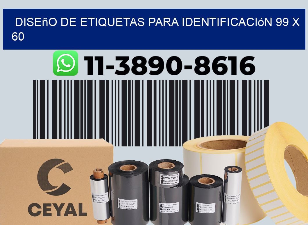 diseño de etiquetas para identificación 99 x 60