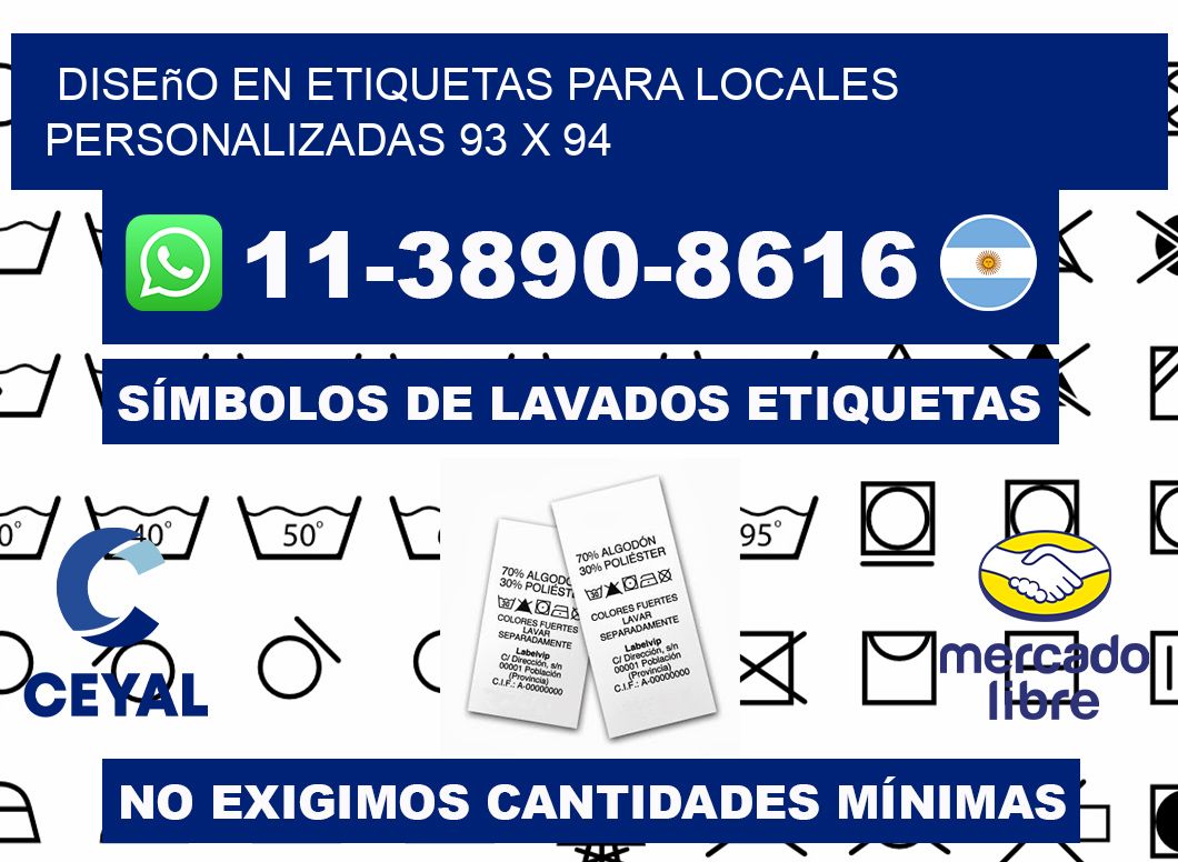 diseño en etiquetas para locales personalizadas 93 x 94