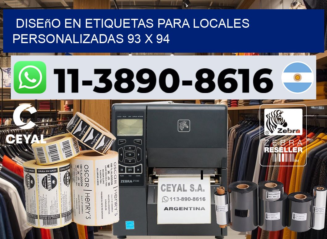 diseño en etiquetas para locales personalizadas 93 x 94