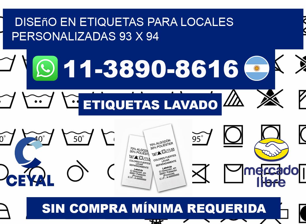 diseño en etiquetas para locales personalizadas 93 x 94