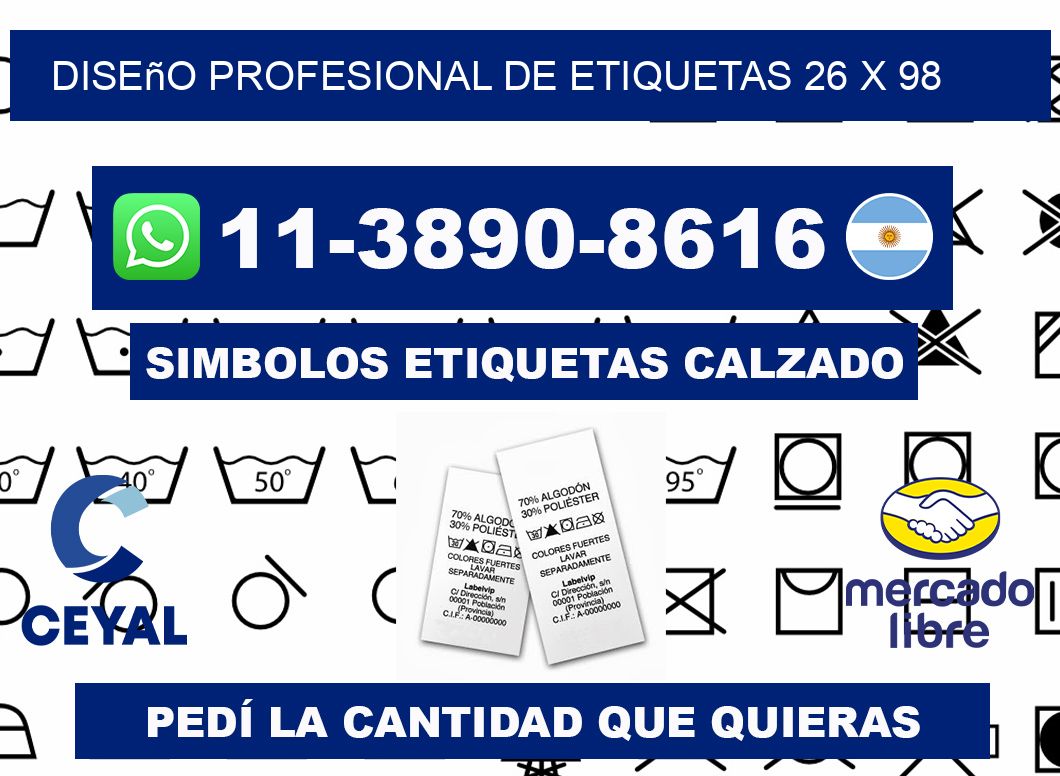 diseño profesional de etiquetas 26 x 98