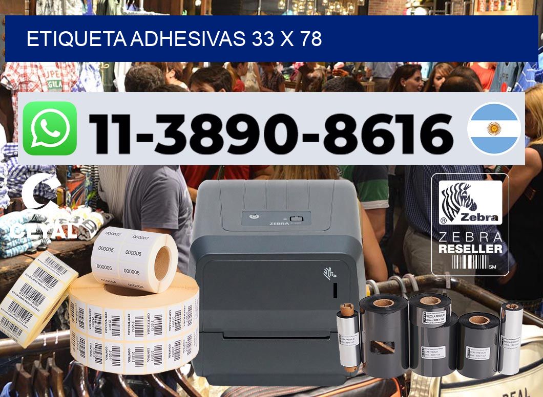 etiqueta adhesivas 33 x 78