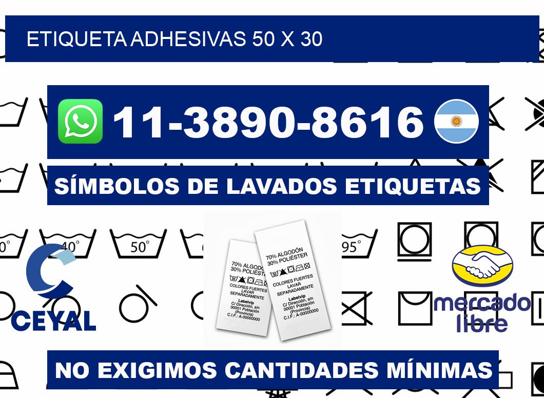 etiqueta adhesivas 50 x 30