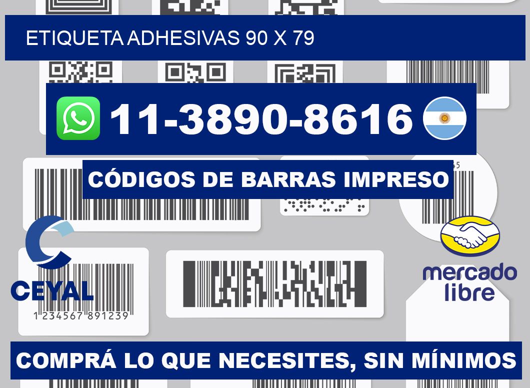 etiqueta adhesivas 90 x 79