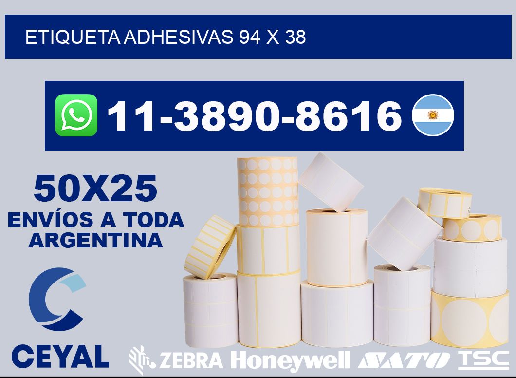 etiqueta adhesivas 94 x 38