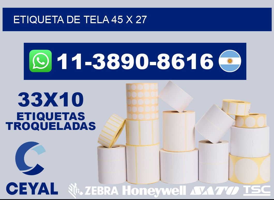 etiqueta de tela 45 x 27