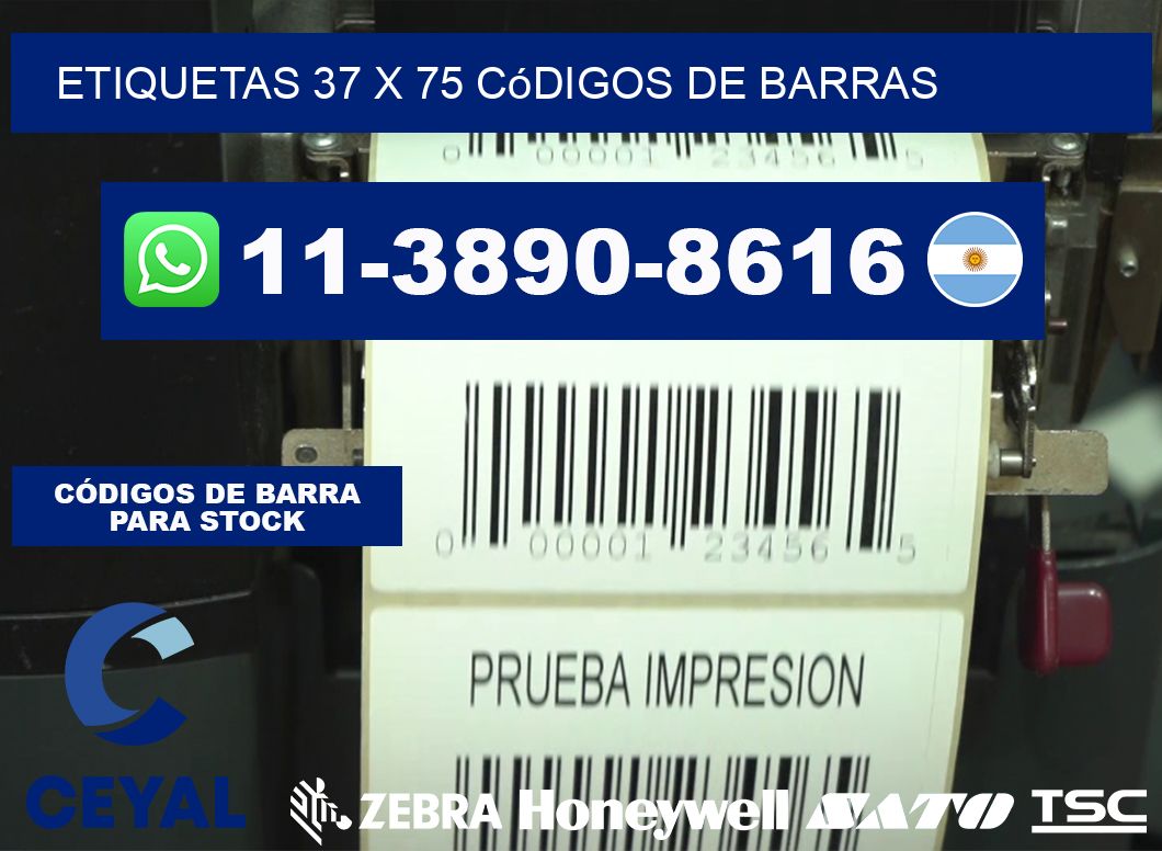 etiquetas 37 x 75 códigos de barras
