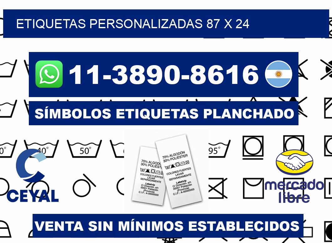 etiquetas personalizadas 87 x 24