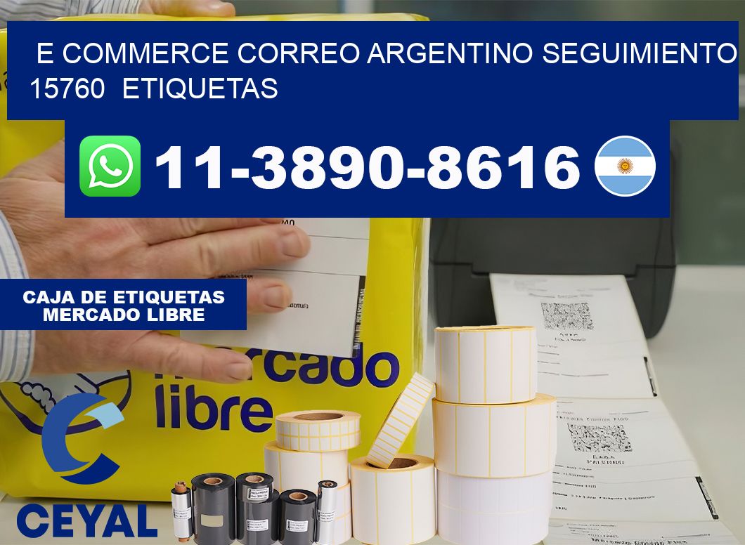 E commerce correo argentino Seguimiento 15760  etiquetas