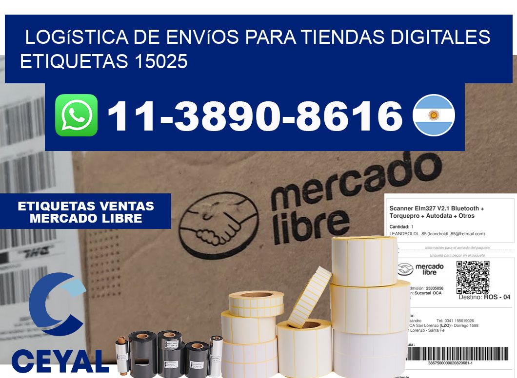 Logística de envíos para tiendas digitales  etiquetas 15025
