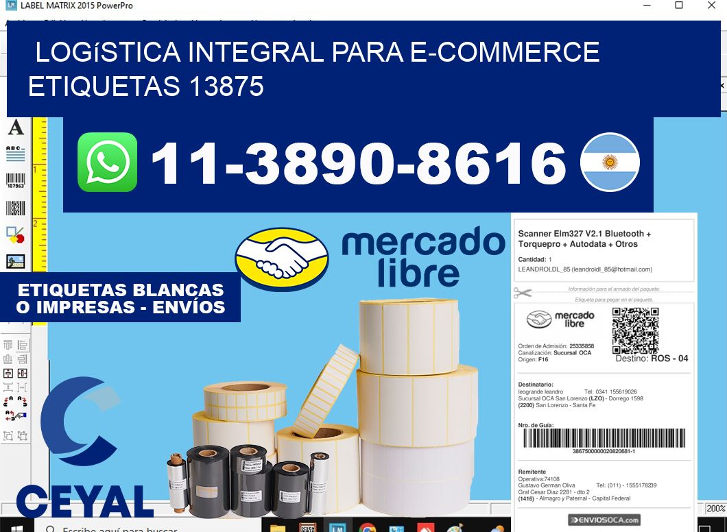 Logística integral para e-commerce etiquetas 13875