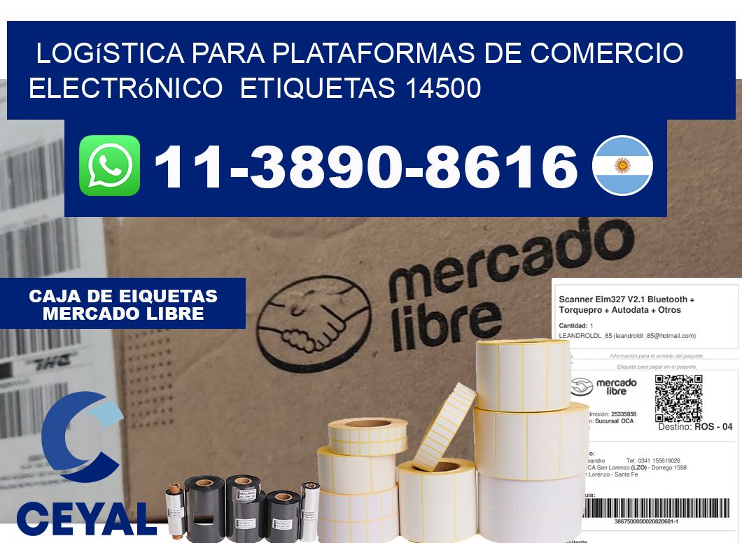 Logística para plataformas de comercio electrónico  etiquetas 14500