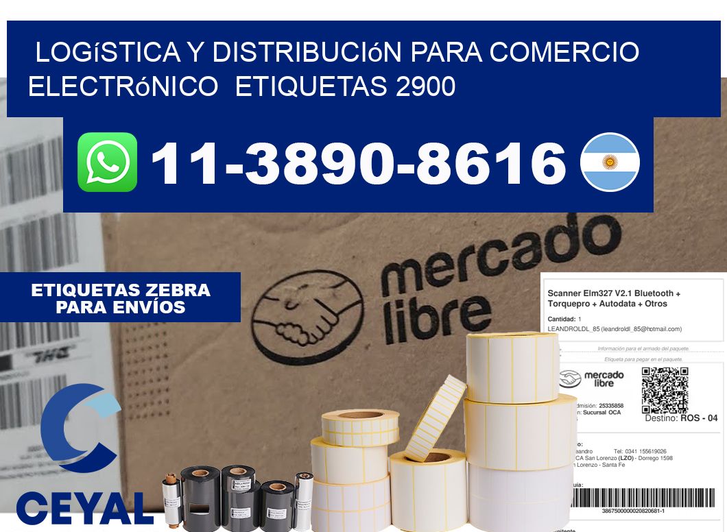 Logística y distribución para comercio electrónico  etiquetas 2900