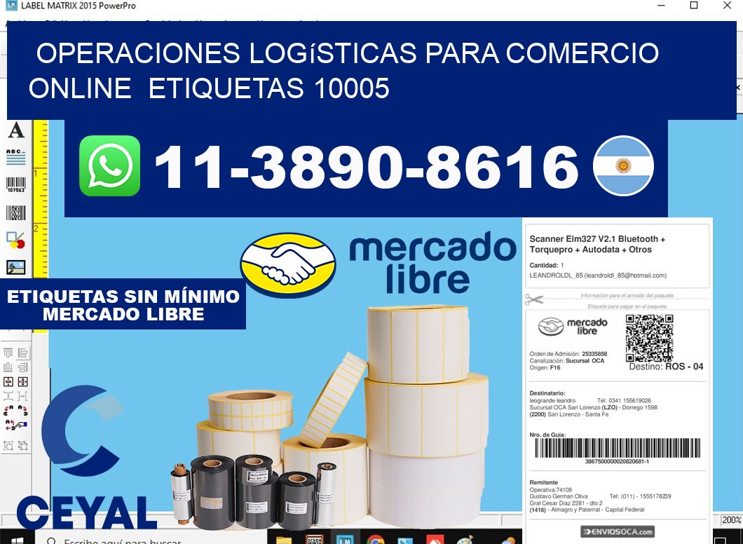 Operaciones logísticas para comercio online  etiquetas 10005