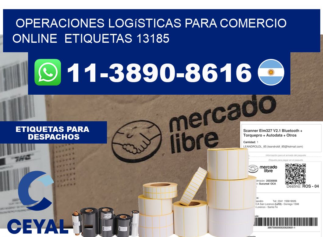 Operaciones logísticas para comercio online  etiquetas 13185