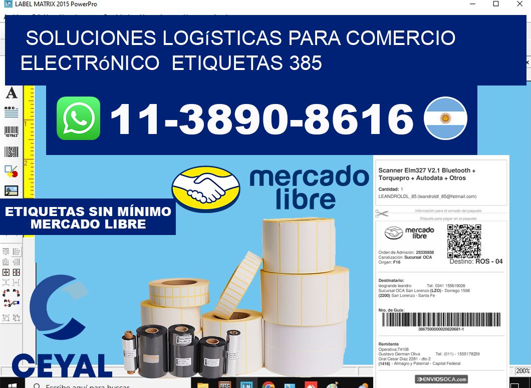 Soluciones logísticas para comercio electrónico etiquetas 385