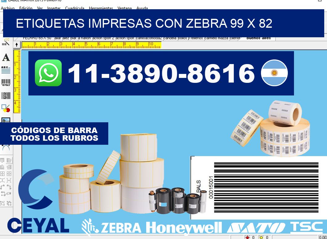 etiquetas impresas con zebra 99 x 82