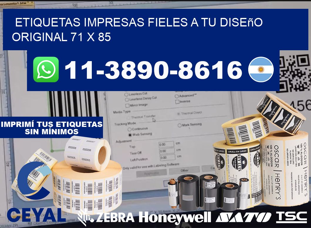 etiquetas impresas fieles a tu diseño original 71 x 85