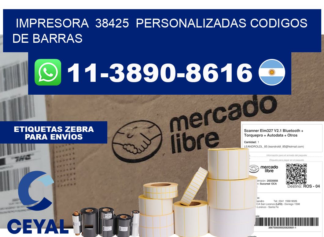 impresora  38425  personalizadas codigos de barras