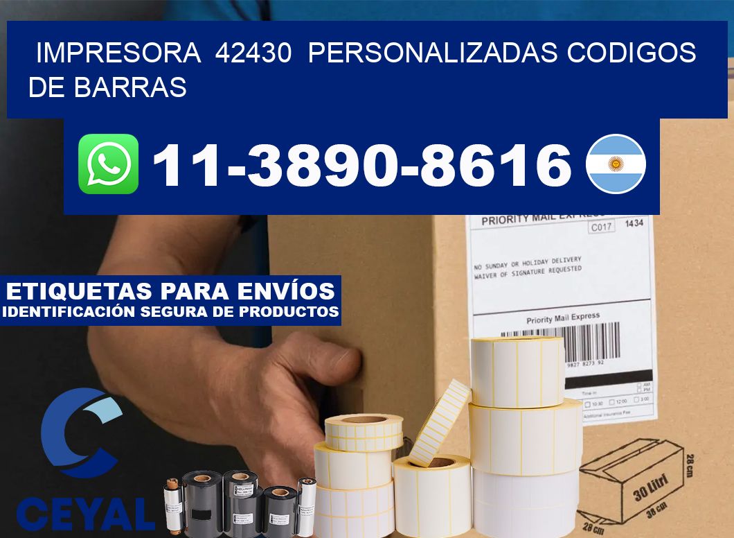 impresora  42430  personalizadas codigos de barras