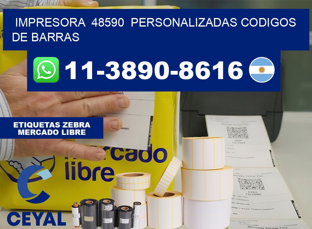 impresora  48590  personalizadas codigos de barras