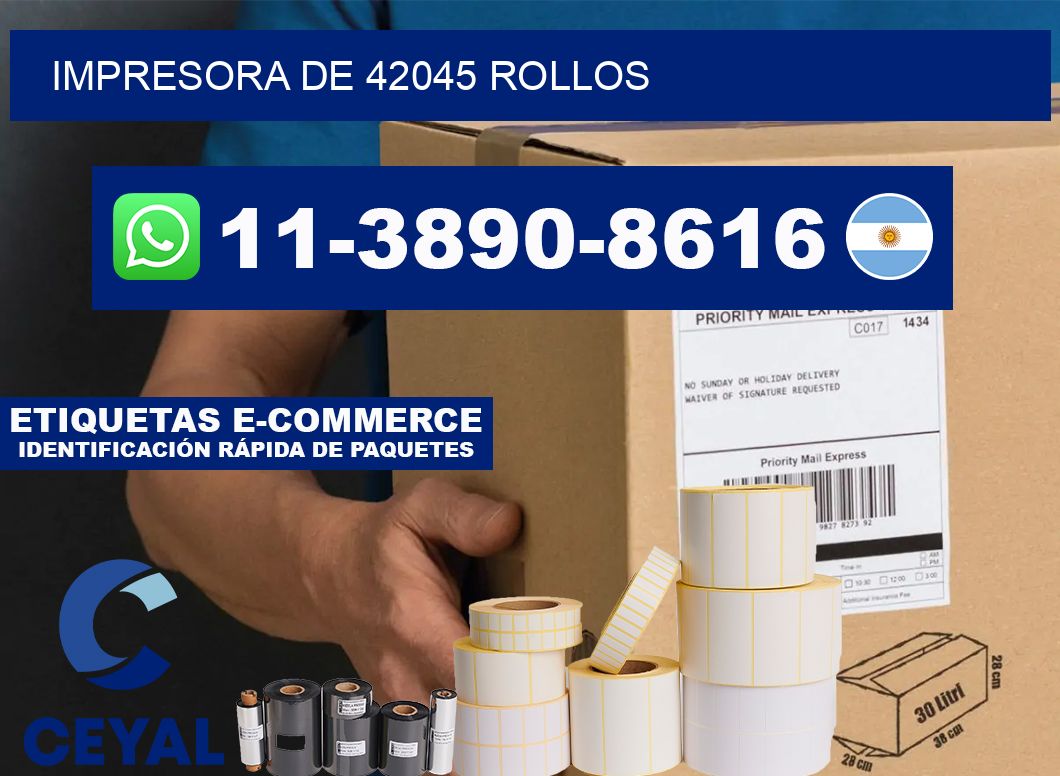 impresora de 42045 rollos