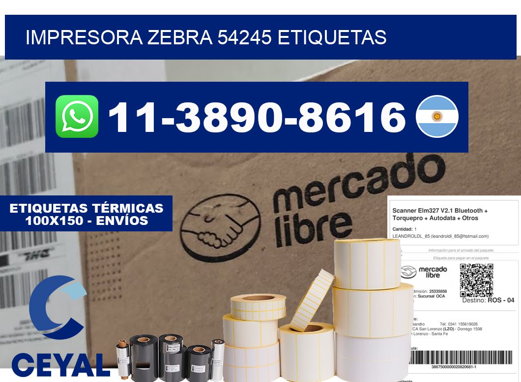 impresora zebra 54245 etiquetas