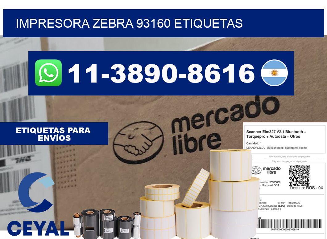 impresora zebra 93160 etiquetas