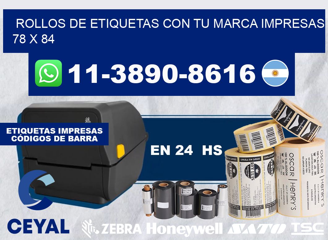 rollos de etiquetas con tu marca impresas 78 x 84